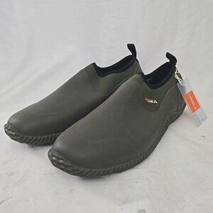 HISEA Men's Garden Shoes Waterproof Anti-Slip Ankle Farm Yard Rubber US Size 12